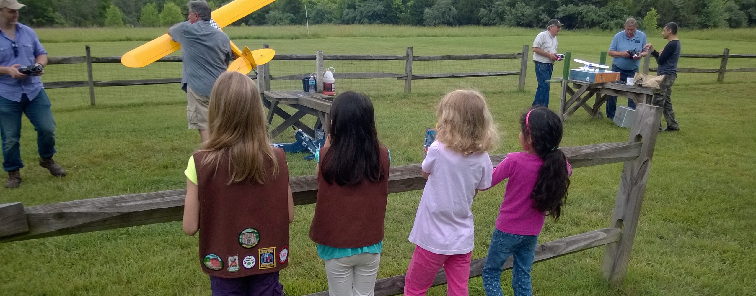Girl Scouts meet with NVRC to learn about how things fly! Instruction included the basics of flight, simulator training, and flying a REAL plane on a buddy-box!